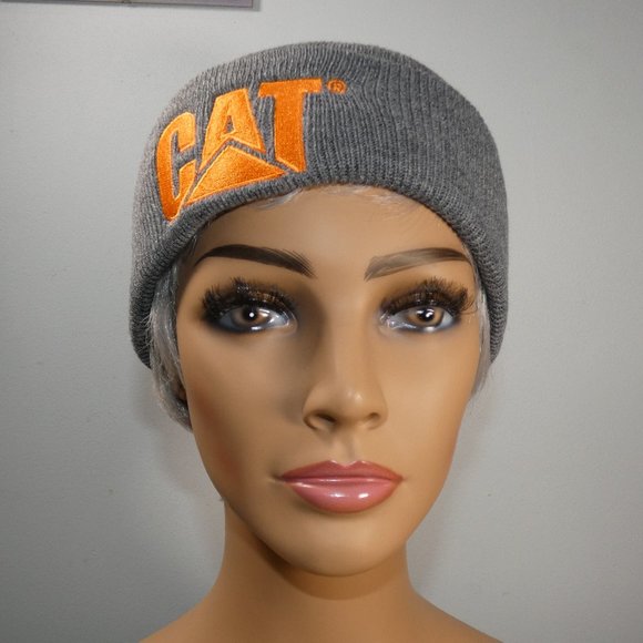 Caterpillar - CAT logo Knit Cap Beanie Gray - Picture 2 of 11